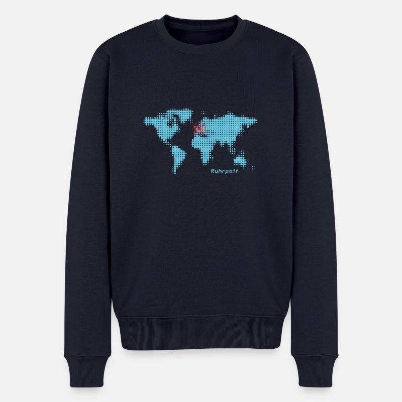 ruhrpott weltkarte - Männer Premium Bio Pullover - Navy