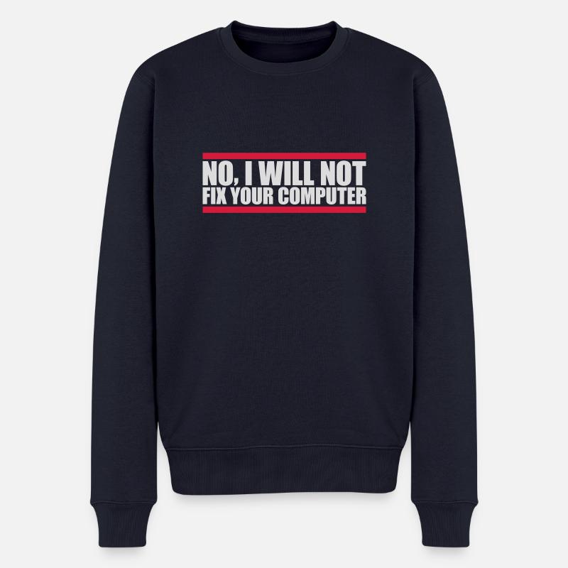 not fix your computer - Männer Premium Bio Pullover - Navy