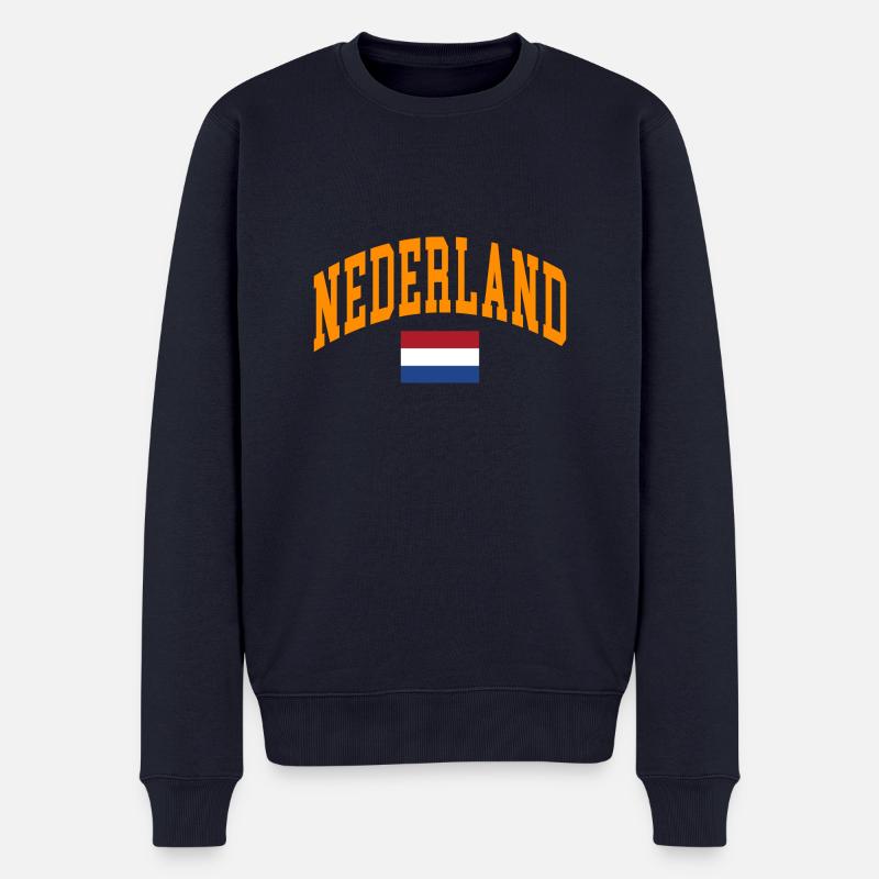 Niederlande Holland - Männer Premium Bio Pullover - Navy