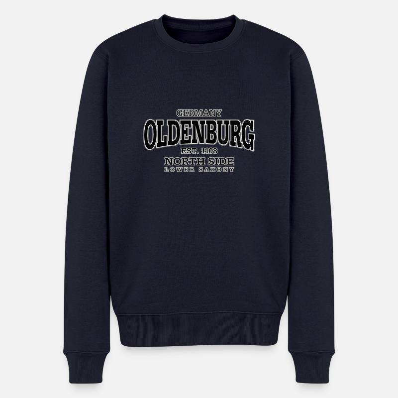 Oldenburg (black) - Männer Premium Bio Pullover - Navy