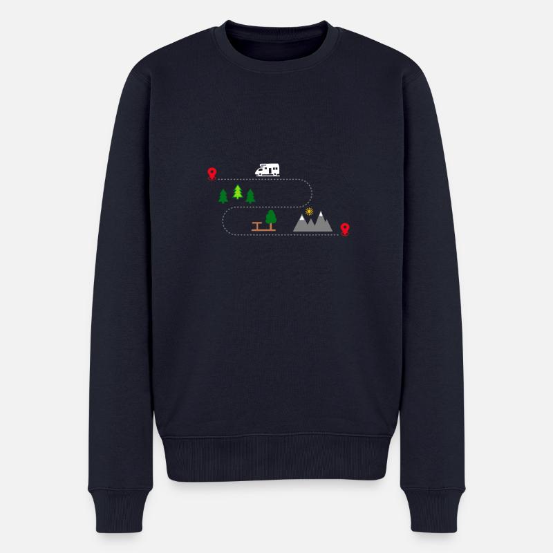 wohnmobil - Männer Premium Bio Pullover - Navy
