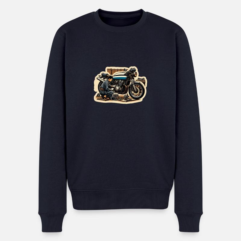 レトロ ドライバー Retro Schrauber - Männer Premium Bio Pullover - Navy