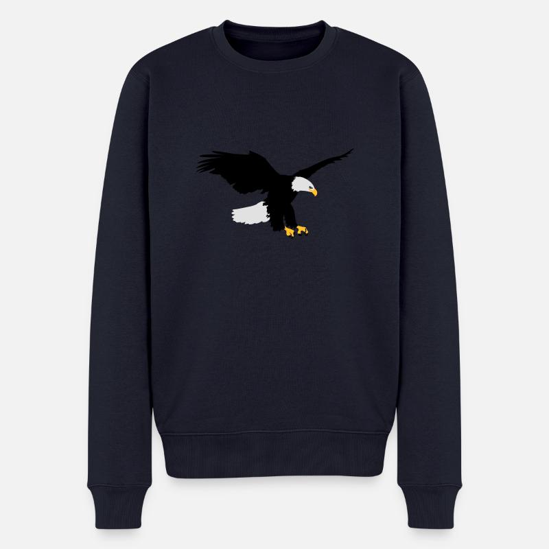 Eagle - Männer Premium Bio Pullover - Navy