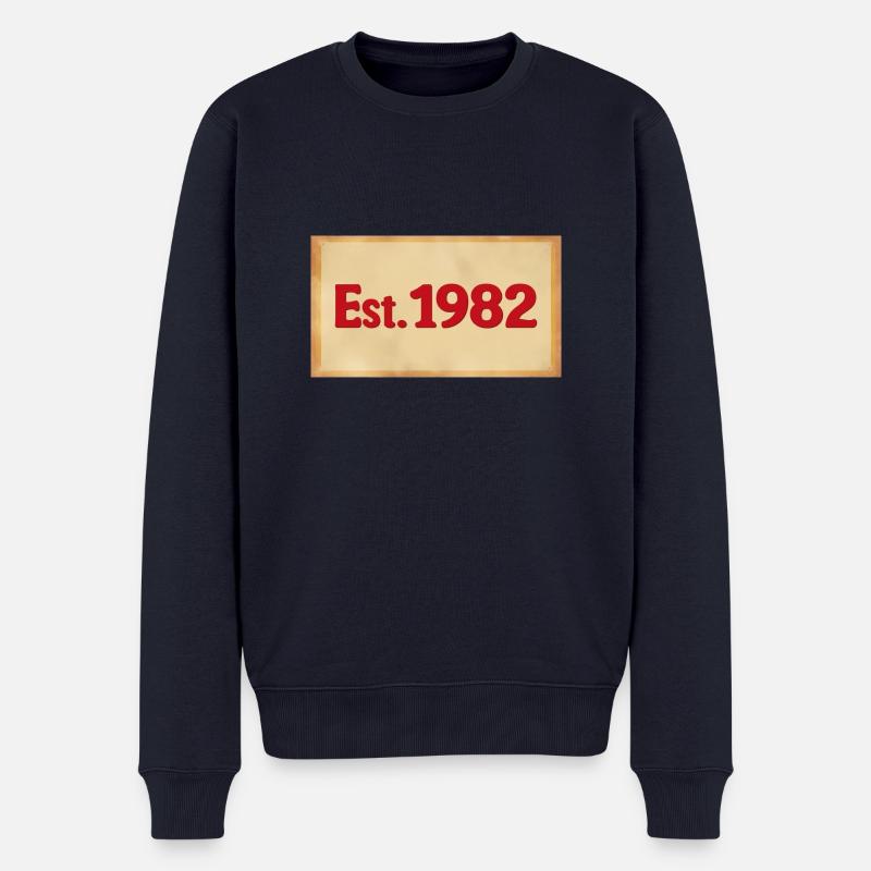 Est. 1982 - Männer Premium Bio Pullover - Navy