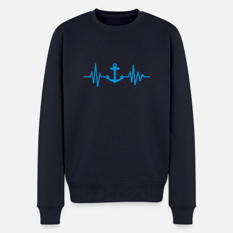 Anker - Männer Premium Bio Pullover - Navy