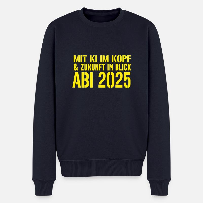 Abschluss KI - Männer Premium Bio Pullover - Navy
