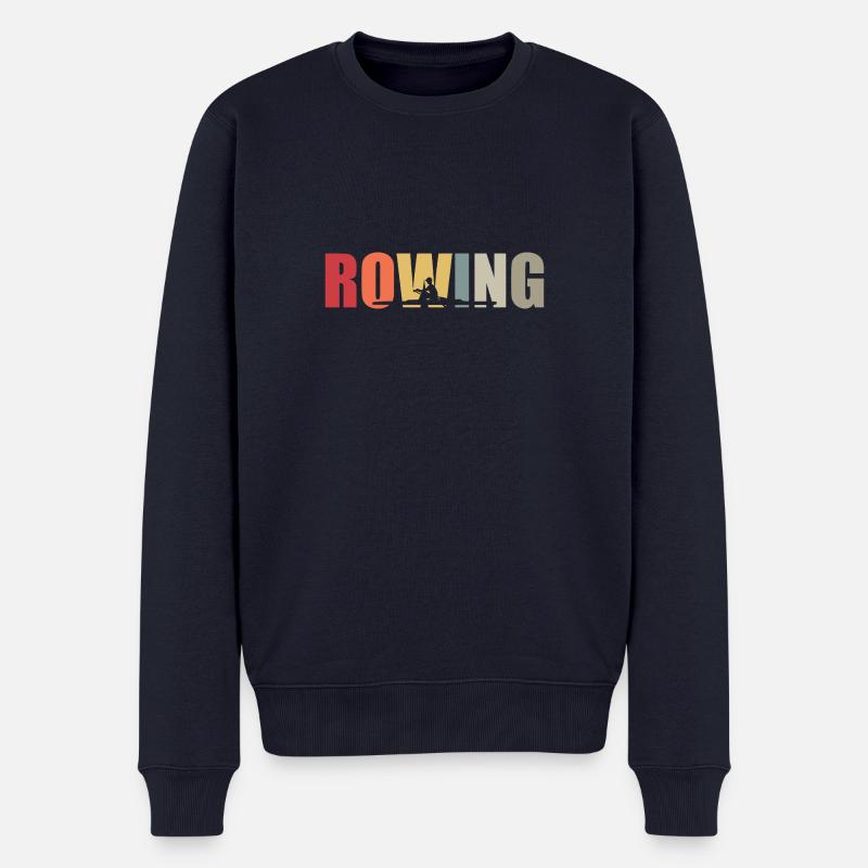 Rowing - Rudern - Ruderer - Ruderin - Aviron - Männer Premium Bio Pullover - Navy