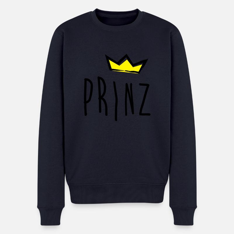 prinz - Männer Premium Bio Pullover - Navy