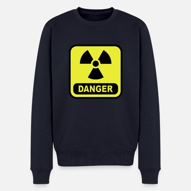 atome de danger - Pull Premium bio Homme - bleu marine
