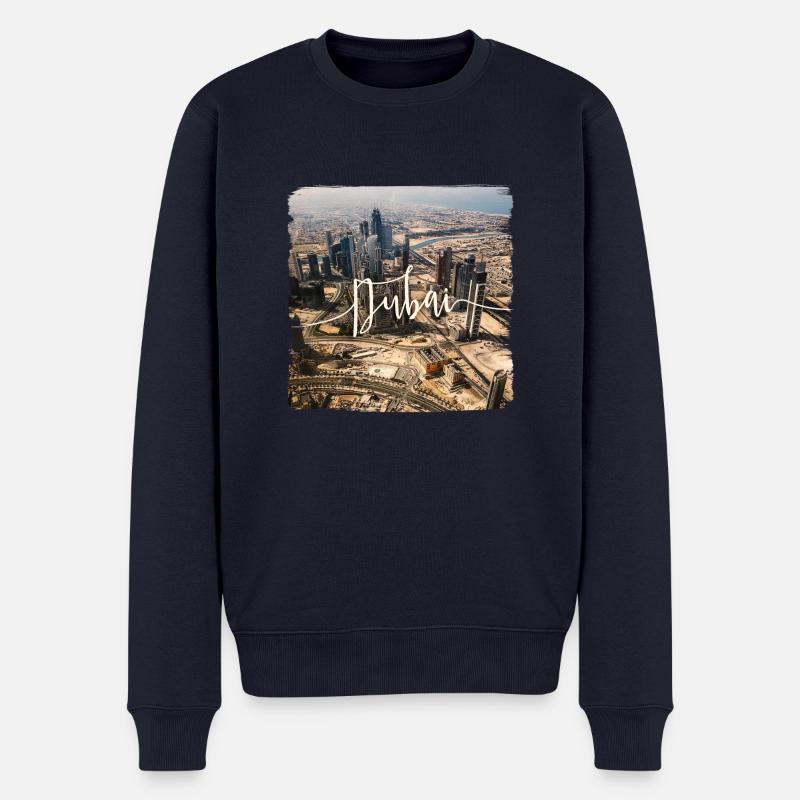 Dubai - Männer Premium Bio Pullover - Navy