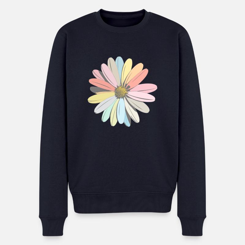 Blume - Männer Premium Bio Pullover - Navy
