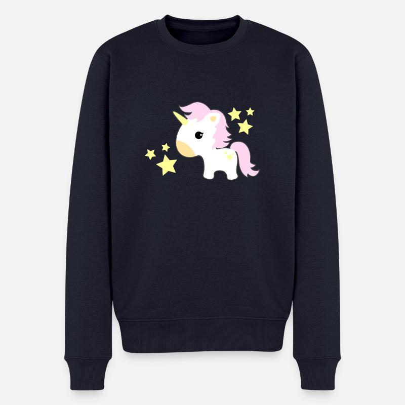 licorne - Pull Premium bio Homme - bleu marine
