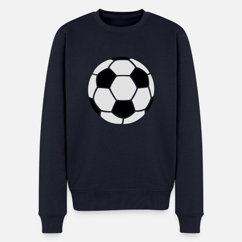 fussball - Männer Premium Bio Pullover - Navy