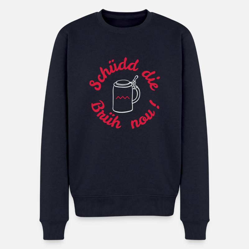 nei des zeuch - Männer Premium Bio Pullover - Navy