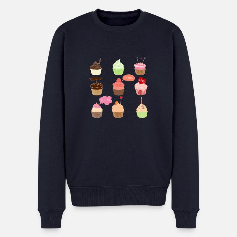 Cupcake - Männer Premium Bio Pullover - Navy