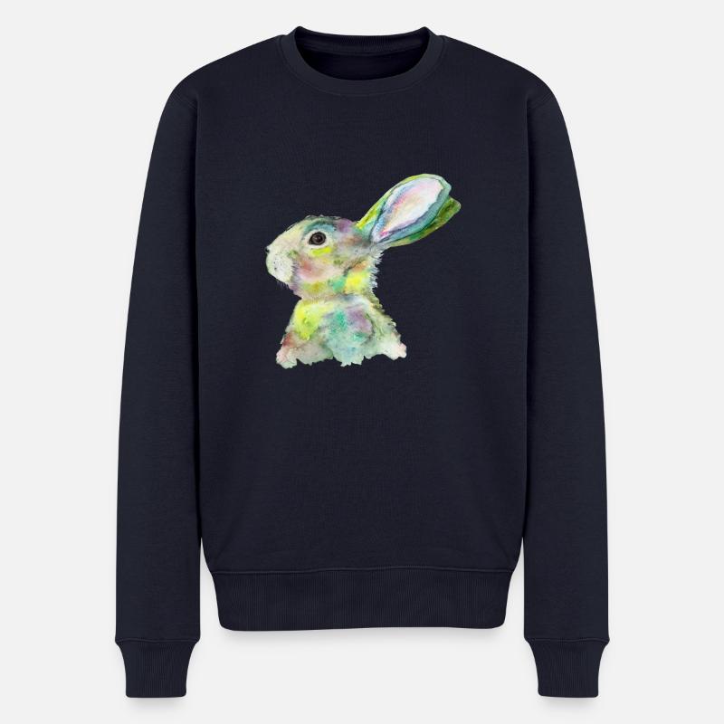 Hase - Männer Premium Bio Pullover - Navy