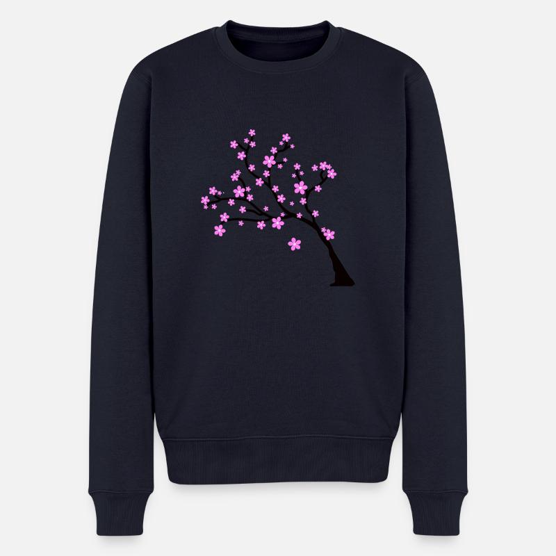 blossom tree - Männer Premium Bio Pullover - Navy