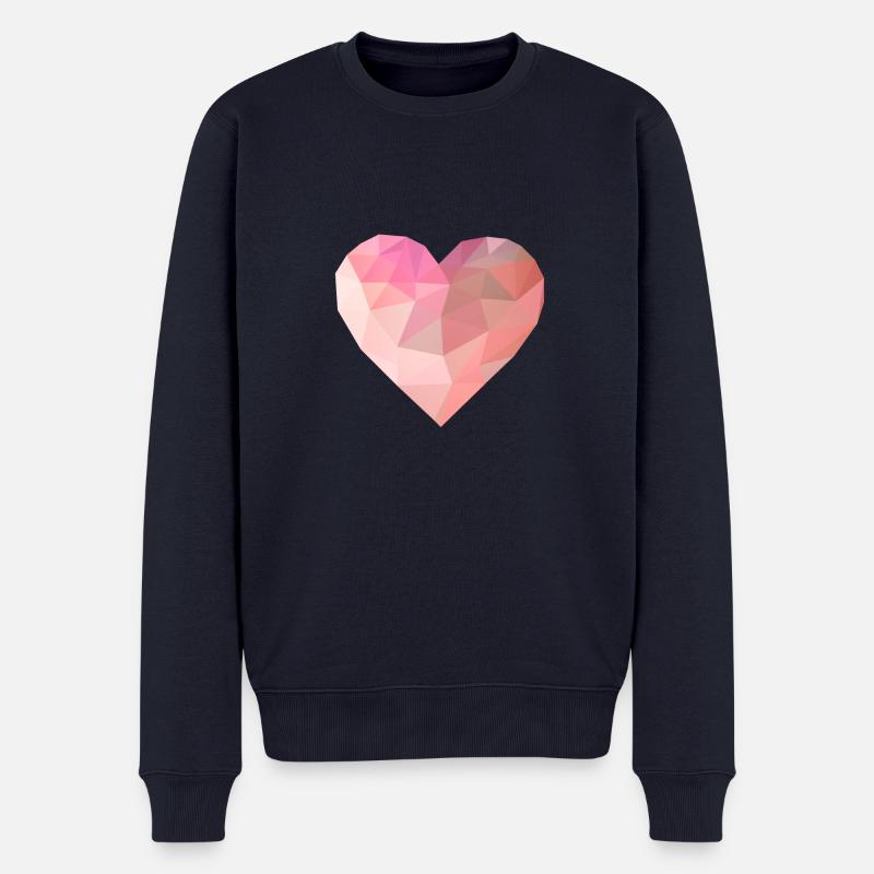 HERZ - Männer Premium Bio Pullover - Navy
