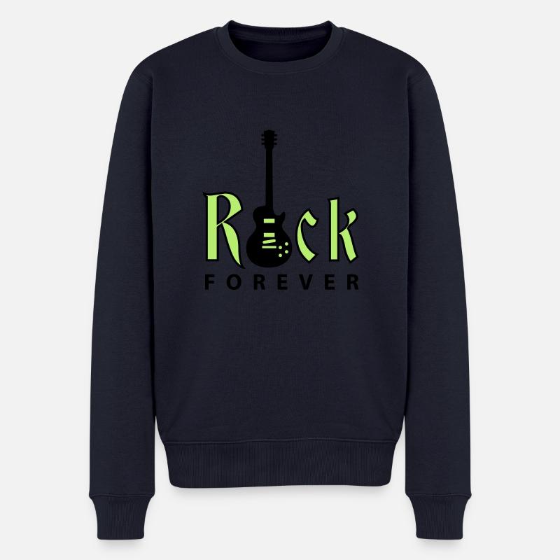 rock_gitarre_d_01_2c - Pull Premium bio Homme - bleu marine