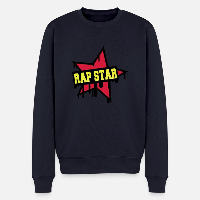 Rap Star - Pull Premium bio Homme - bleu marine