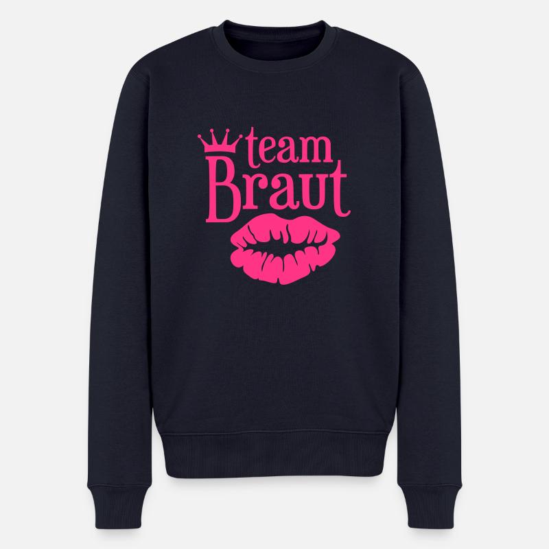 Team Braut - Junggesellinnenabschied - Männer Premium Bio Pullover - Navy