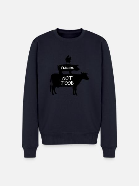 Vegan - Animals are Friends - Men's Premium Organic Jumper - navy