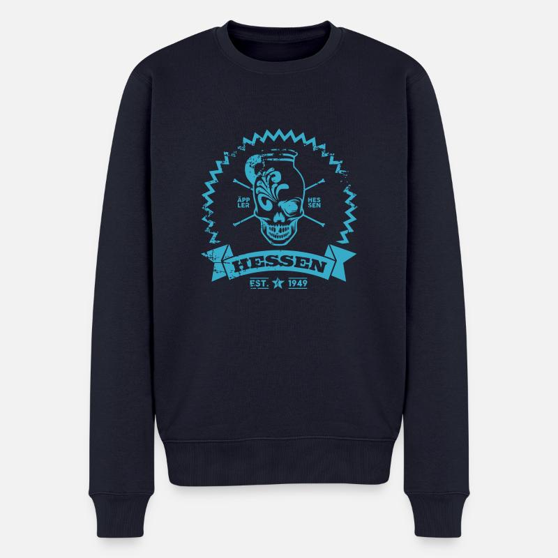 Hessen ★ Bembelkopp - Männer Premium Bio Pullover - Navy