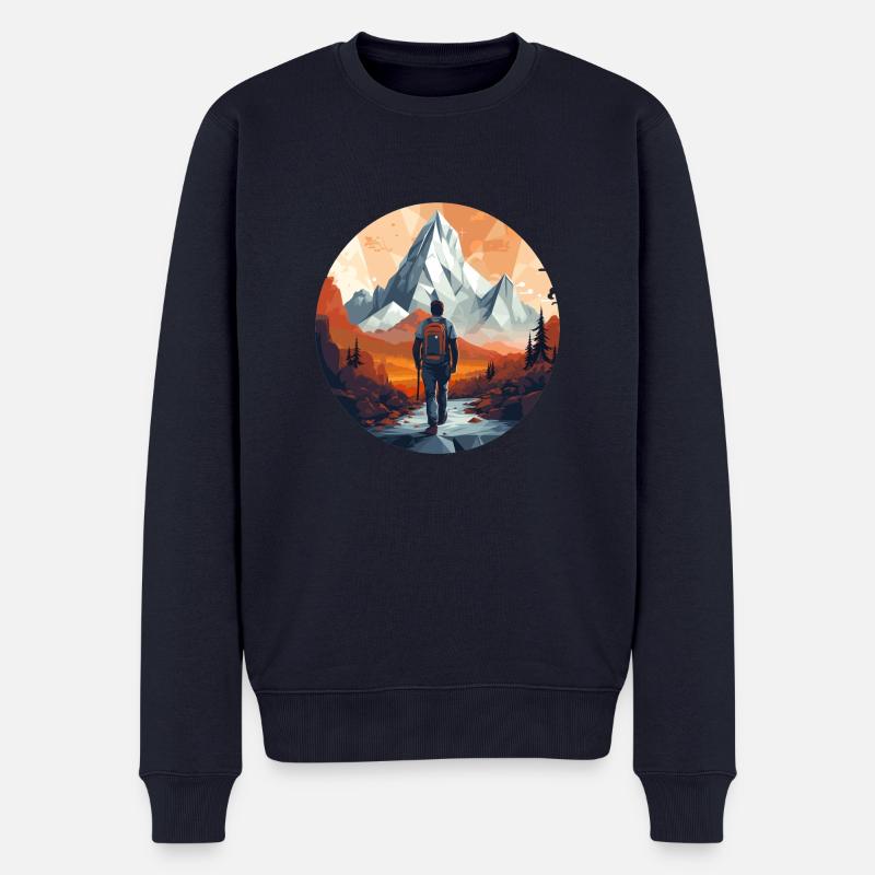Mountain - Männer Premium Bio Pullover - Navy