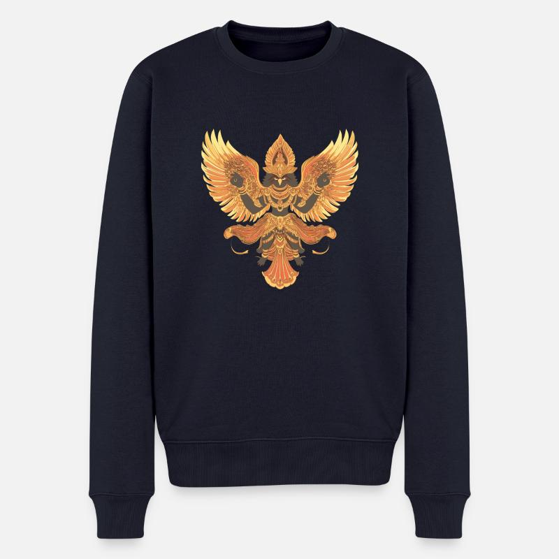 Garuda - Männer Premium Bio Pullover - Navy
