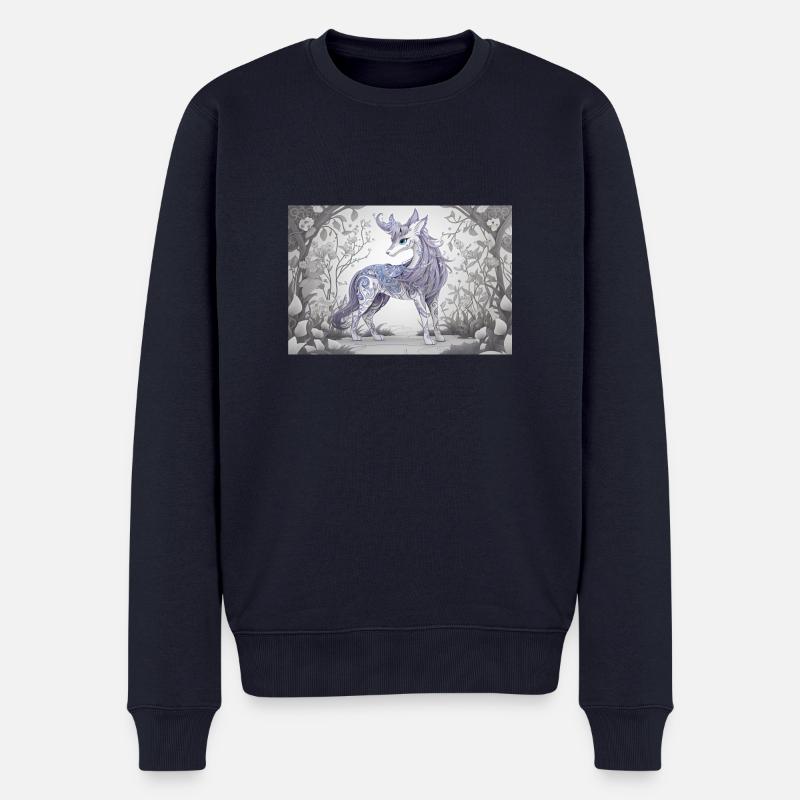 Mystisches Tier 15 - Männer Premium Bio Pullover - Navy