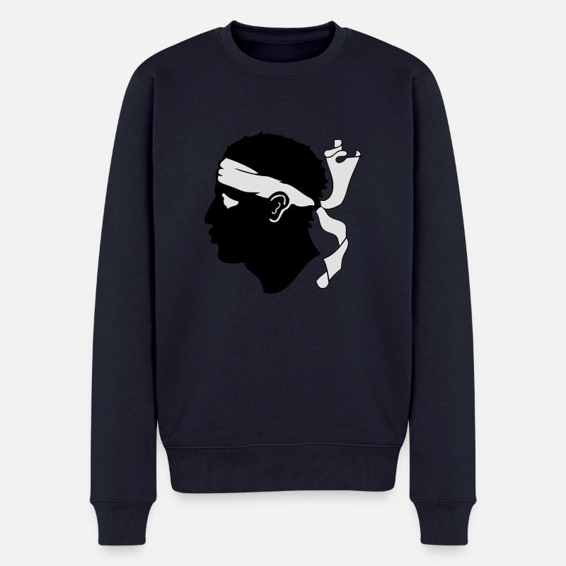 Korsika - Männer Premium Bio Pullover - Navy