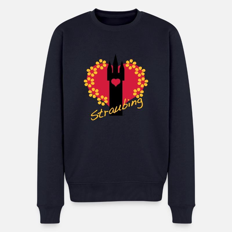 i love straubing - Männer Premium Bio Pullover - Navy