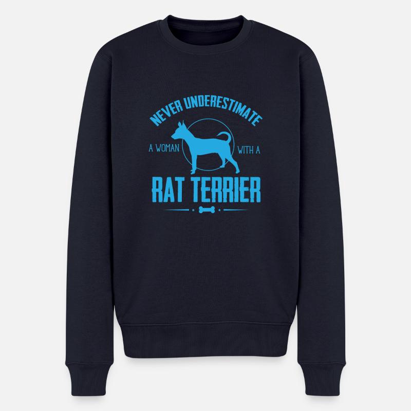 Dog Rat Terrier NUW - Männer Premium Bio Pullover - Navy