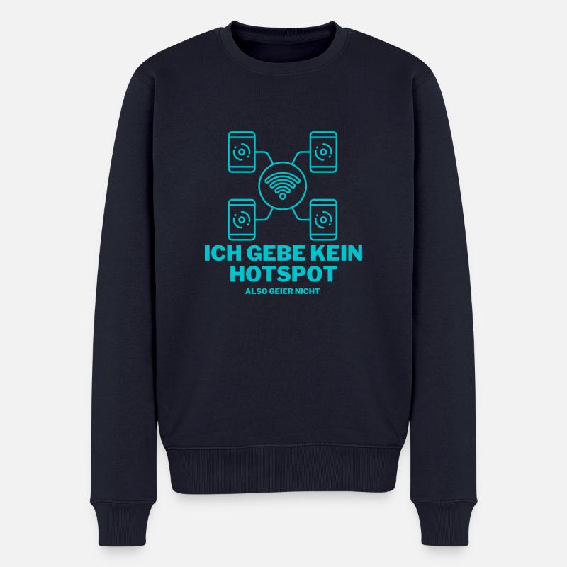 free Wi-Fi nicht hier - Männer Premium Bio Pullover - Navy