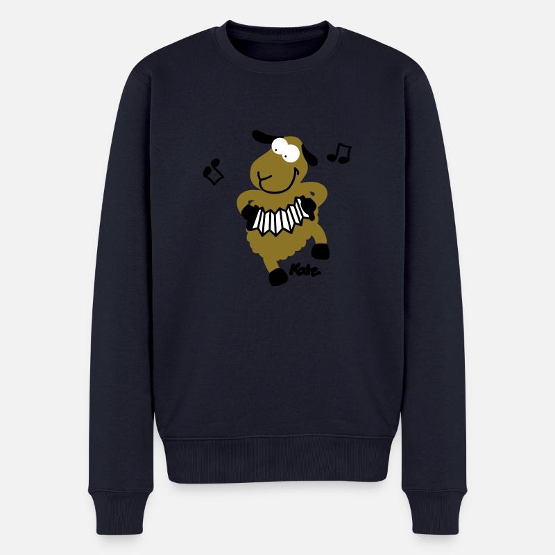 Schaf (c) - Männer Premium Bio Pullover - Navy