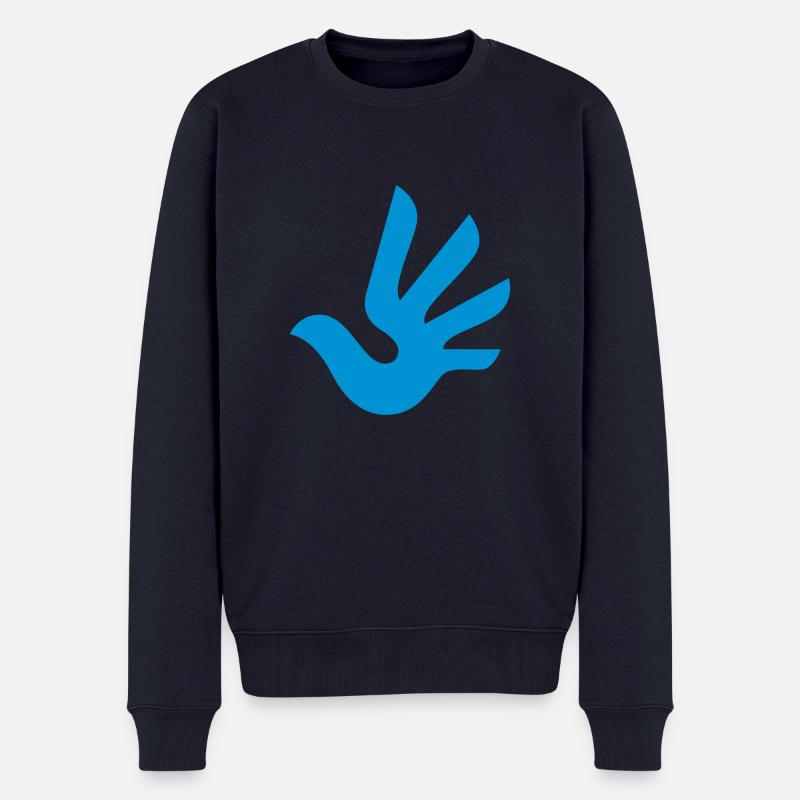 HumanRights Logo - Männer Premium Bio Pullover - Navy