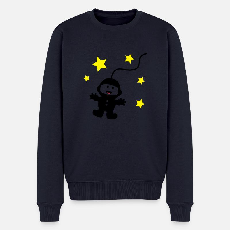 astronaut2 - Männer Premium Bio Pullover - Navy