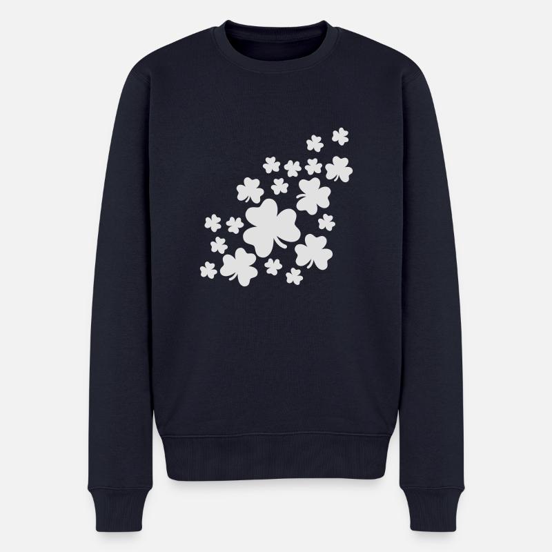 Shamrock - Männer Premium Bio Pullover - Navy
