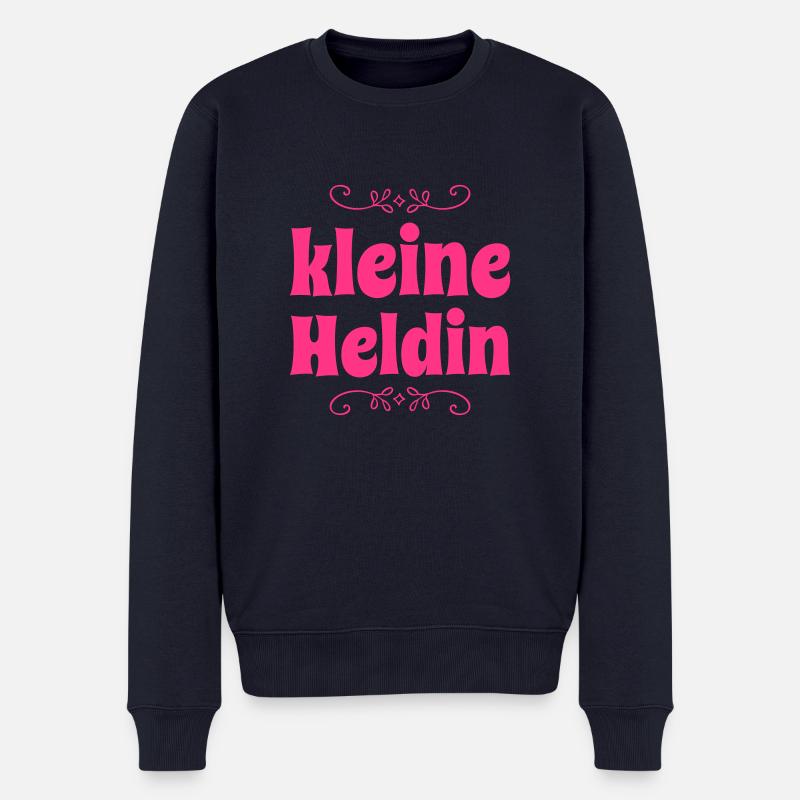 Kleine Heldin - Männer Premium Bio Pullover - Navy