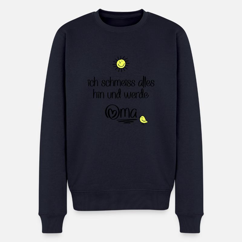 lustige Sprüche für Oma - Männer Premium Bio Pullover - Navy