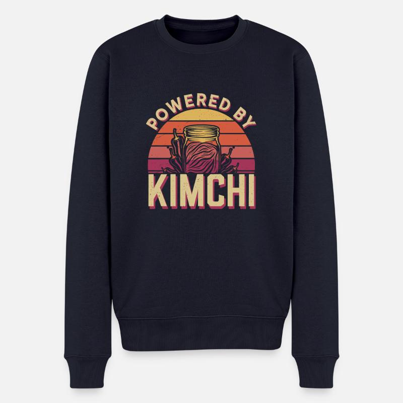 Liebe für Kimchi und Geschmack - Männer Premium Bio Pullover - Navy