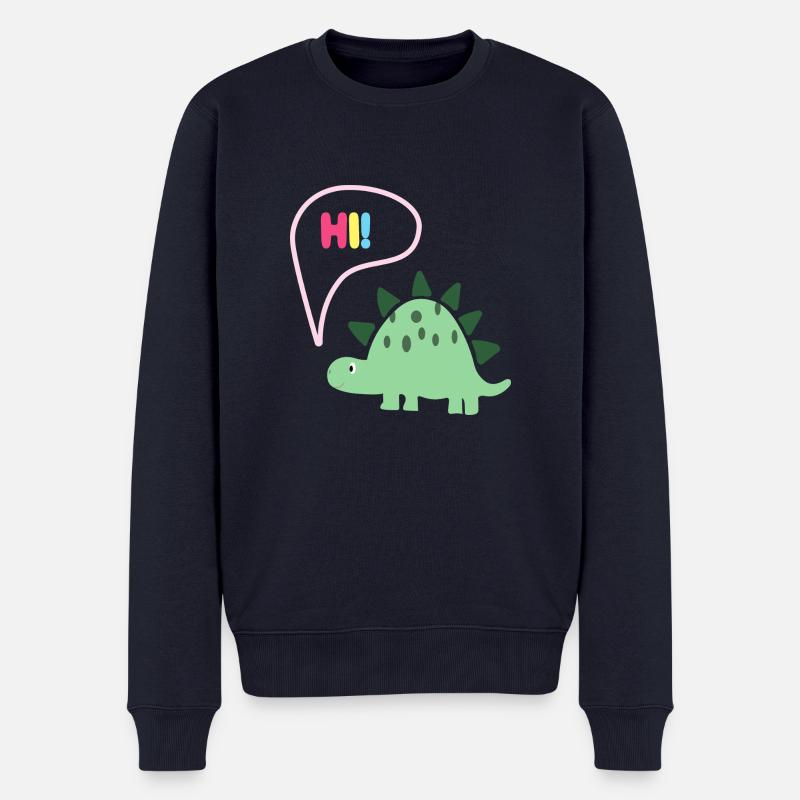 Hi Dino - Geschenkidee - Kindermode - Männer Premium Bio Pullover - Navy