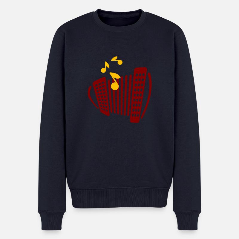 Harmonika - Männer Premium Bio Pullover - Navy