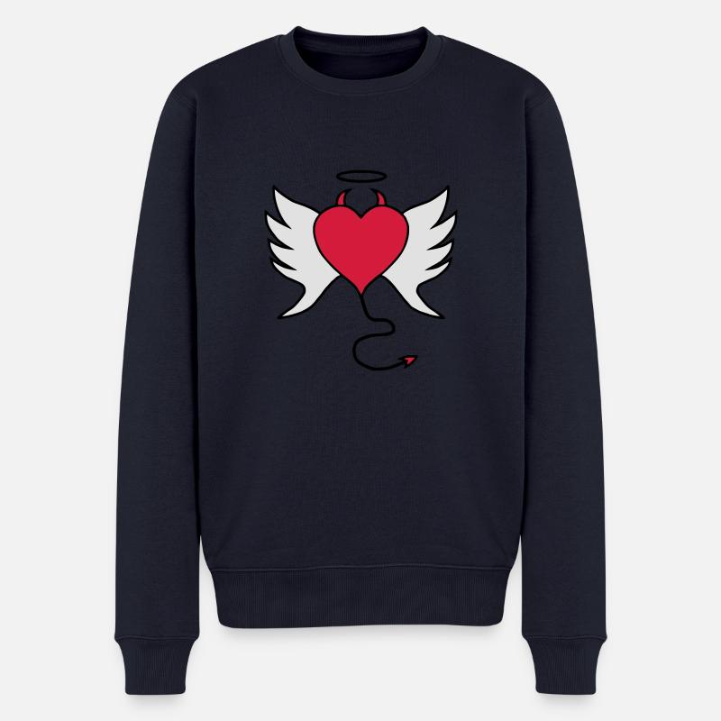 Evilheart - Männer Premium Bio Pullover - Navy