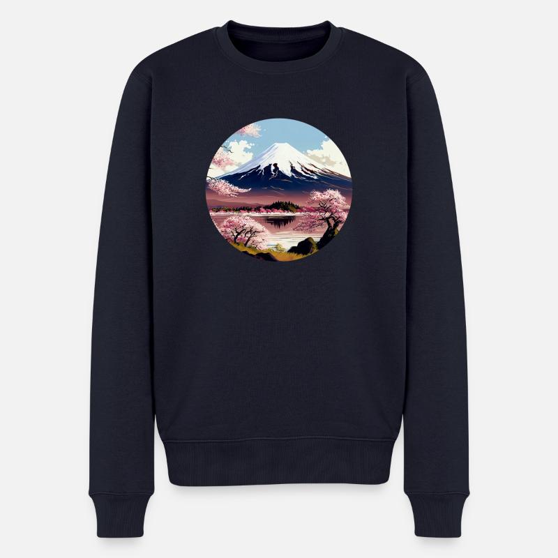 Fuji - Männer Premium Bio Pullover - Navy