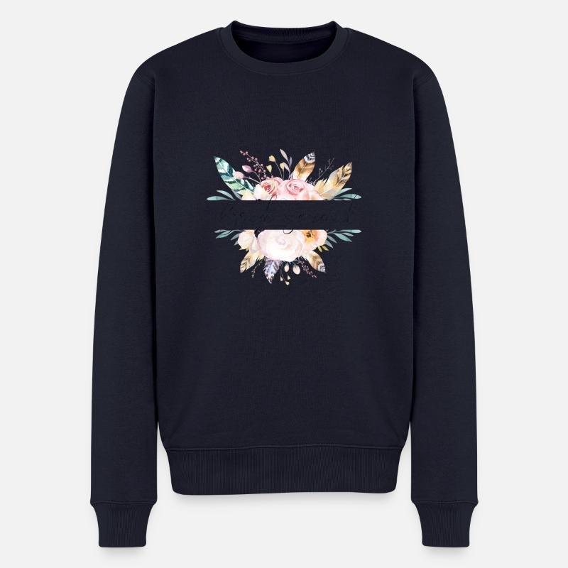 boho_bridesmaid - Männer Premium Bio Pullover - Navy
