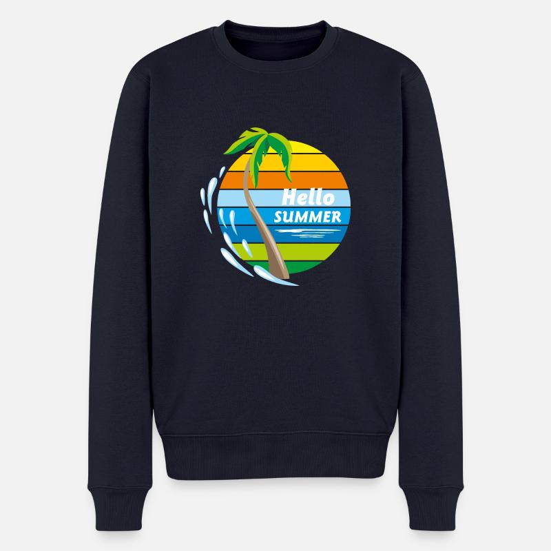 Hallo Sommer - Männer Premium Bio Pullover - Navy