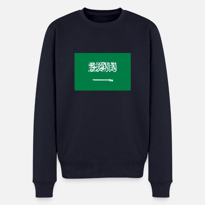 Nationalflagge von Saudi-Arabien - Männer Premium Bio Pullover - Navy
