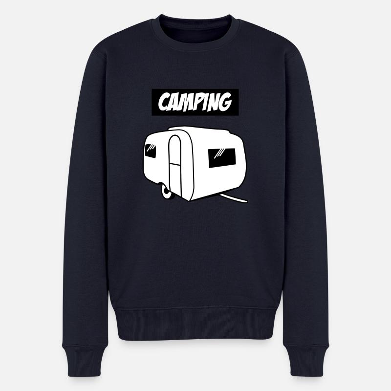 Camping - Männer Premium Bio Pullover - Navy