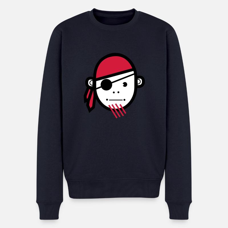 Piraten - Männer Premium Bio Pullover - Navy